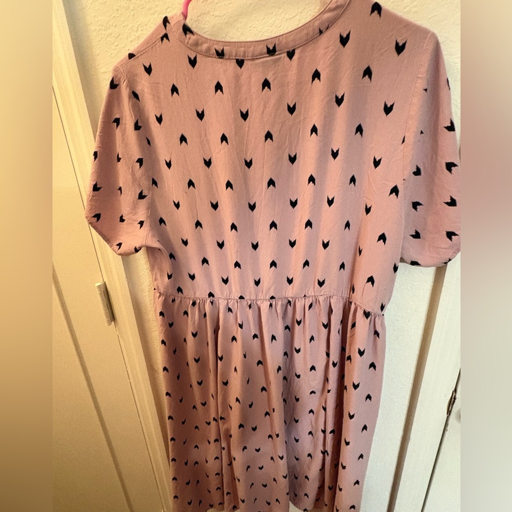 Torrid 2X Blush Pink Midi Dress with Chevron designs. - Picture 5 of 8